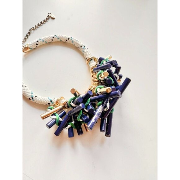 ZARA Rope Metal Bar Statement Princess Necklace - Picture 6 of 13